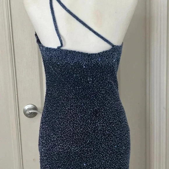 Scala Vintage Beaded Assymetrical Y2K Evening Dress - Picture 9 of 10